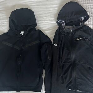 Nike Black Zip-Up Hoodies (Tech & KD)